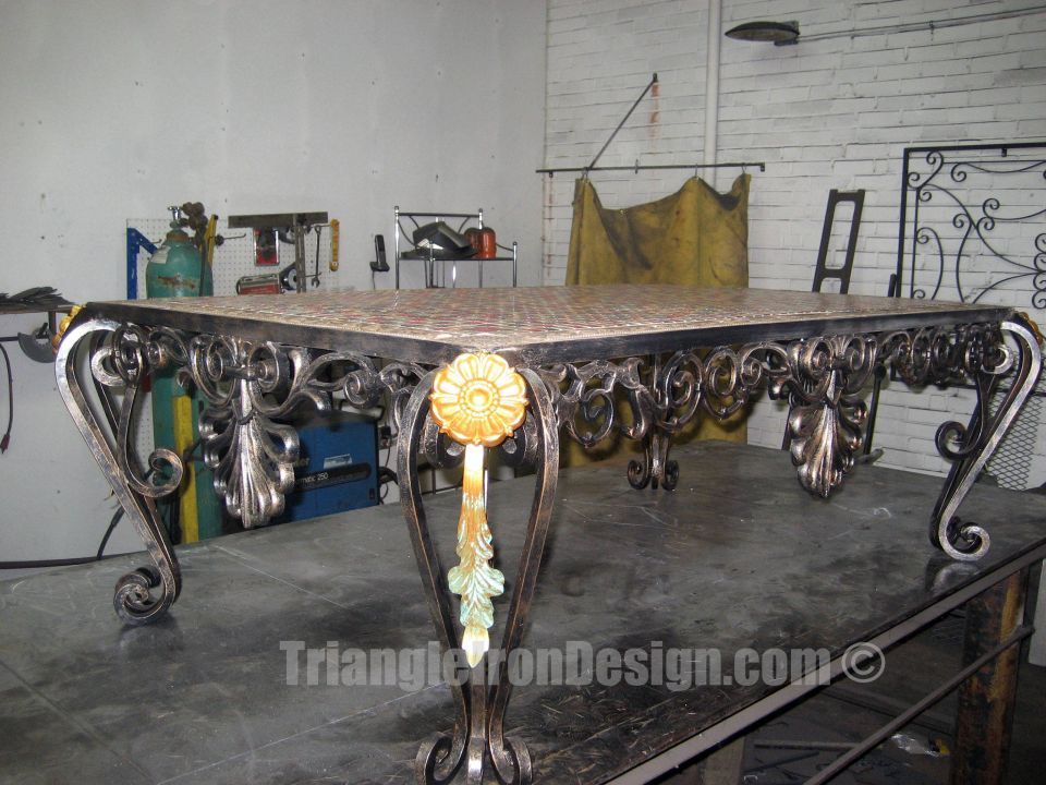 custom iron dining table for the home decor