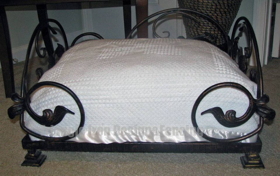 custom iron made small pet bed