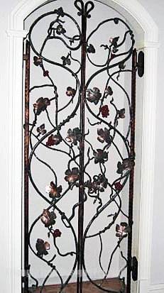view of ornamental iron door panel 
