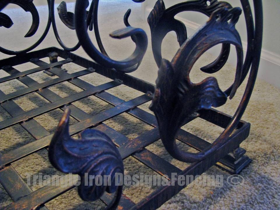 inside view of wrought iron made pet bed