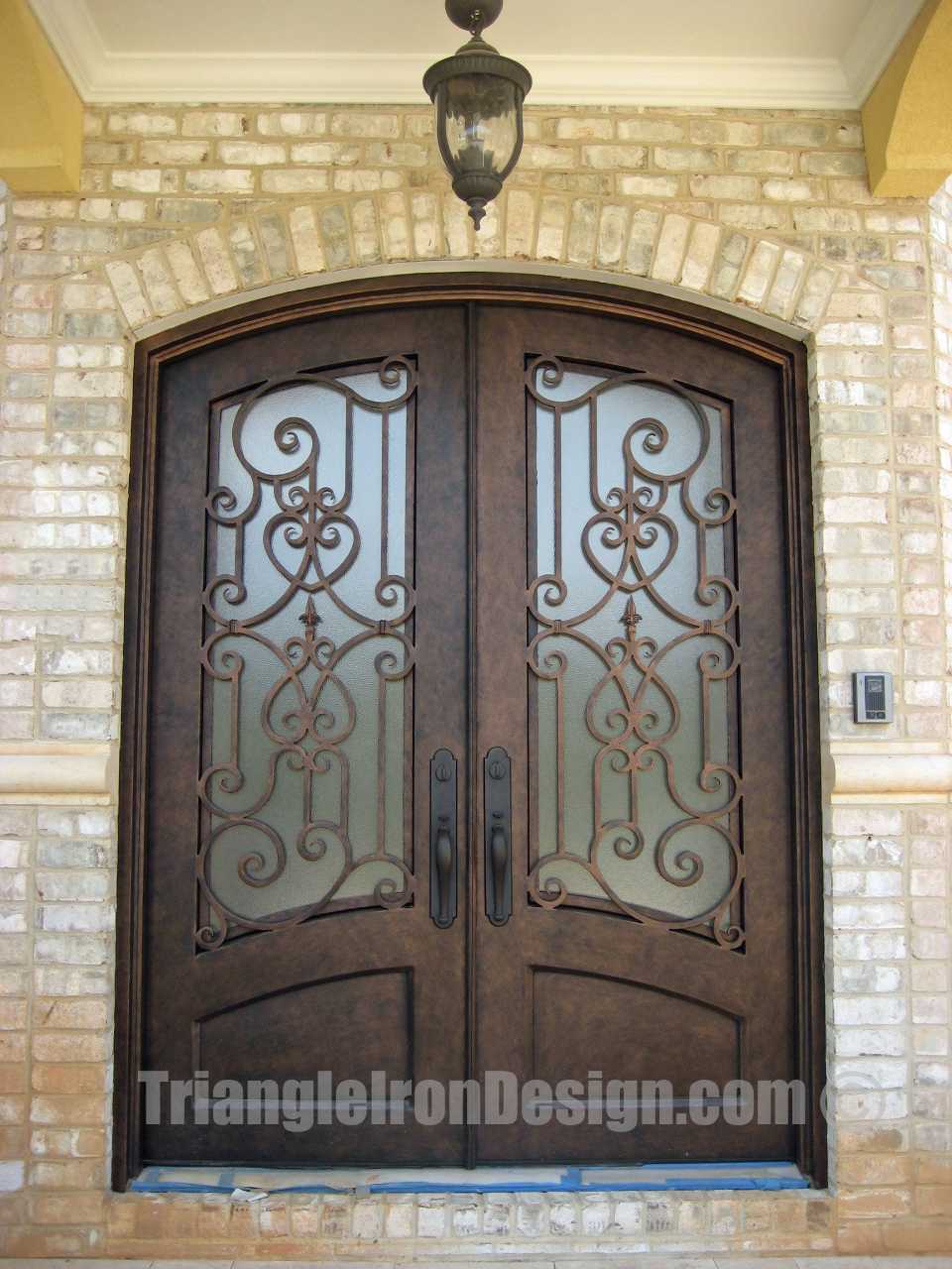 customized wrought iron made door panel