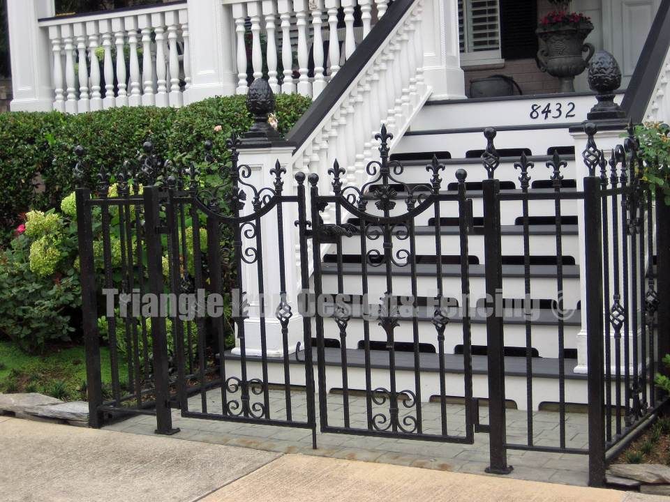 wrought iron gate outside house