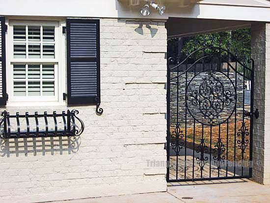 ornamental iron gate at the house