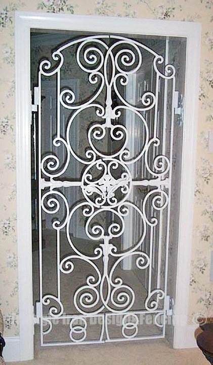 custom iron door panel