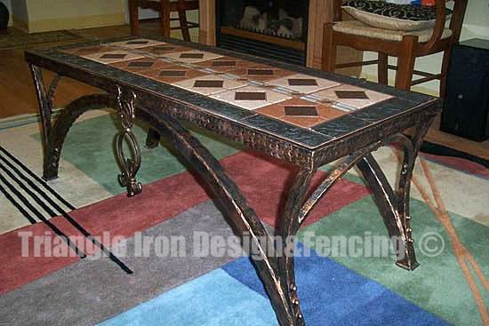 iron forged dining table
