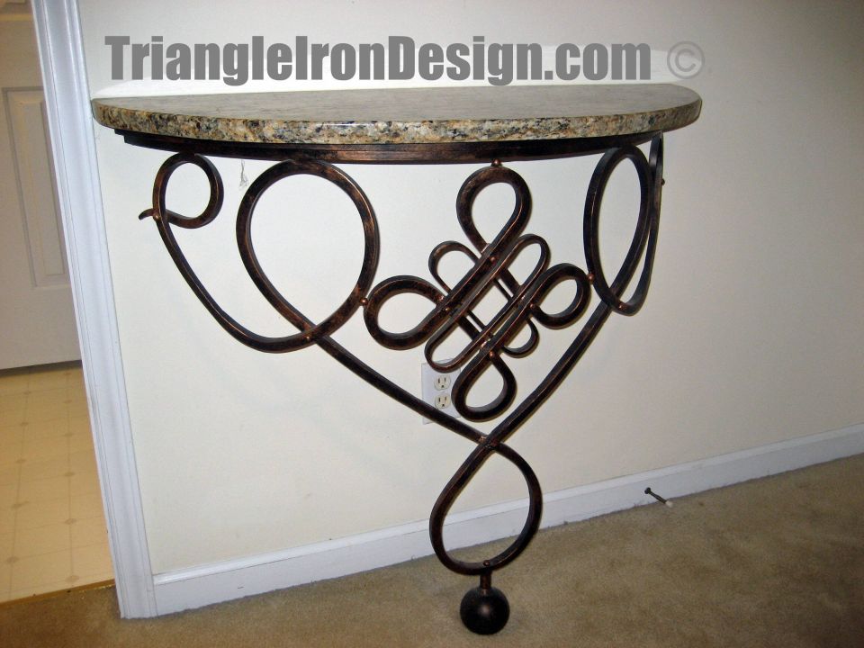 ornamental iron work in the table