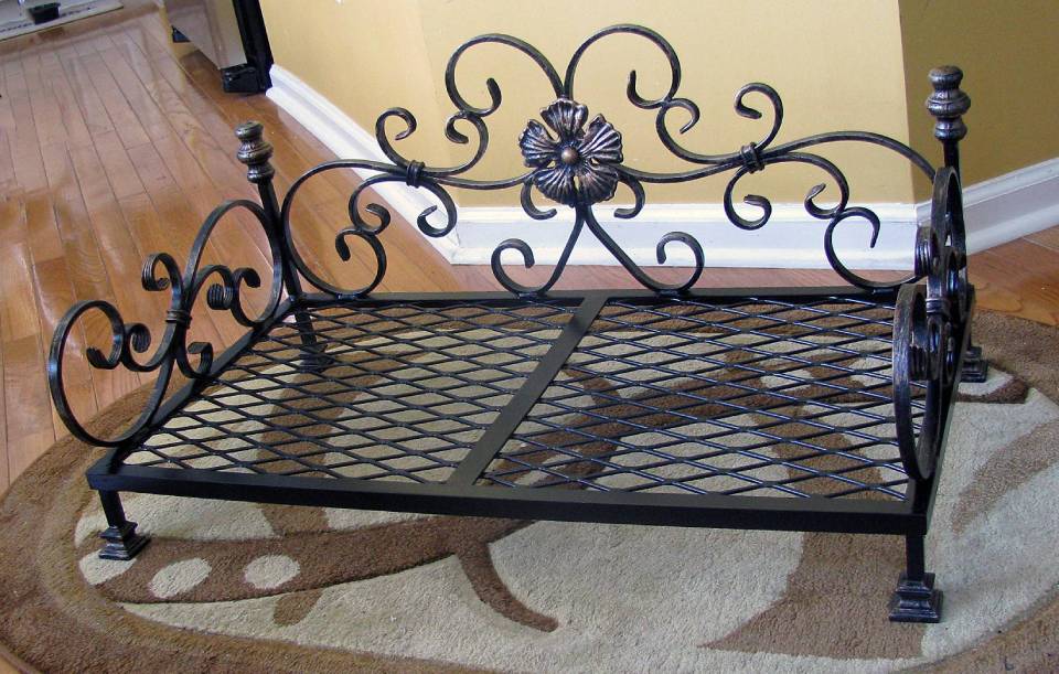 view of wrought iron made pet bed