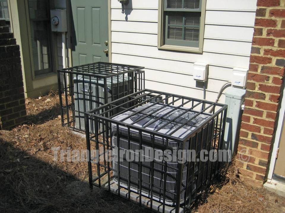 iron cage for protecting the A.C.