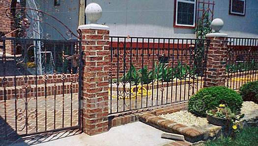 custom iron fencing installed in the walls