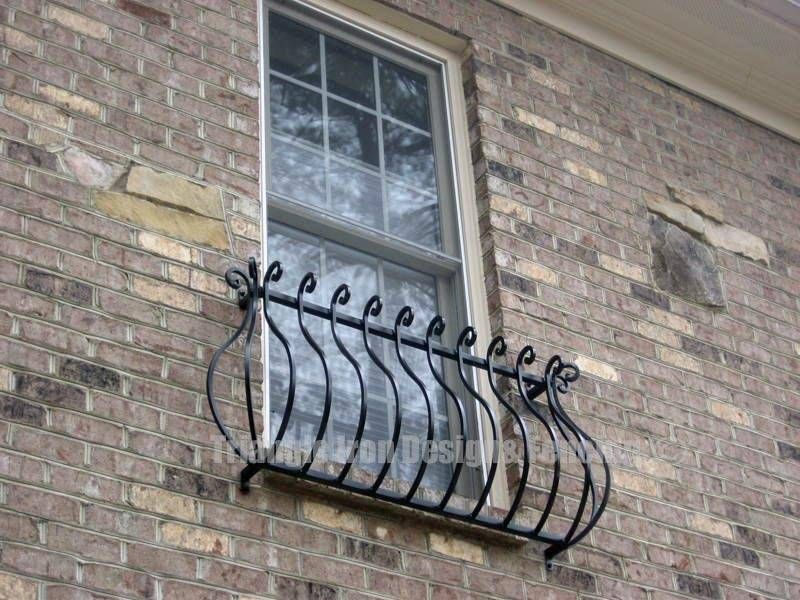 customized iron made window basket outside window 